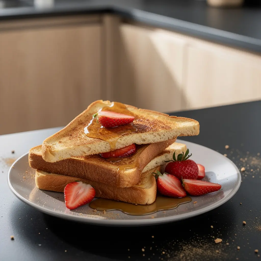 Tosty francuskie z cynamonem i syropem klonowym