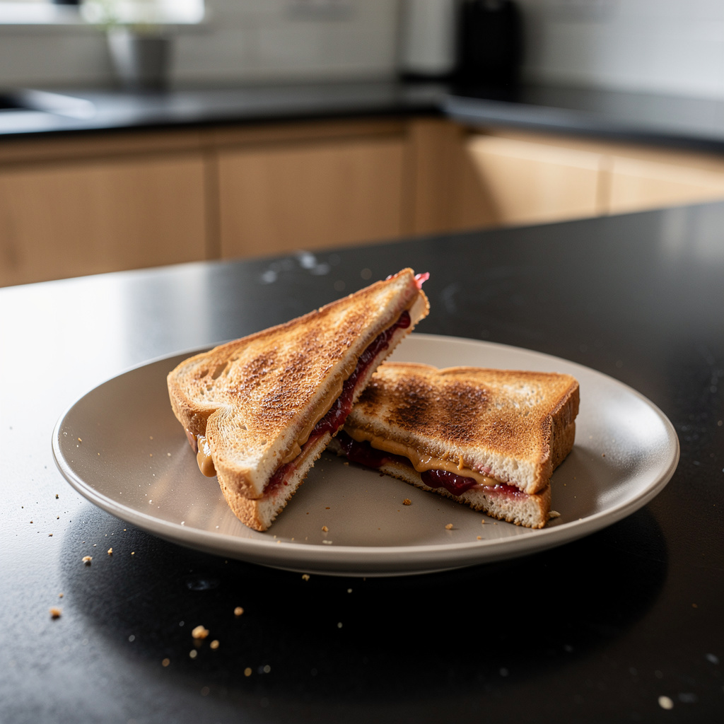 PB&J Toast with Peanut Butter and Jam