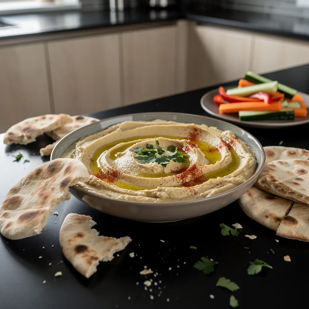 Turkish Chickpea Spread with Roasted Garlic