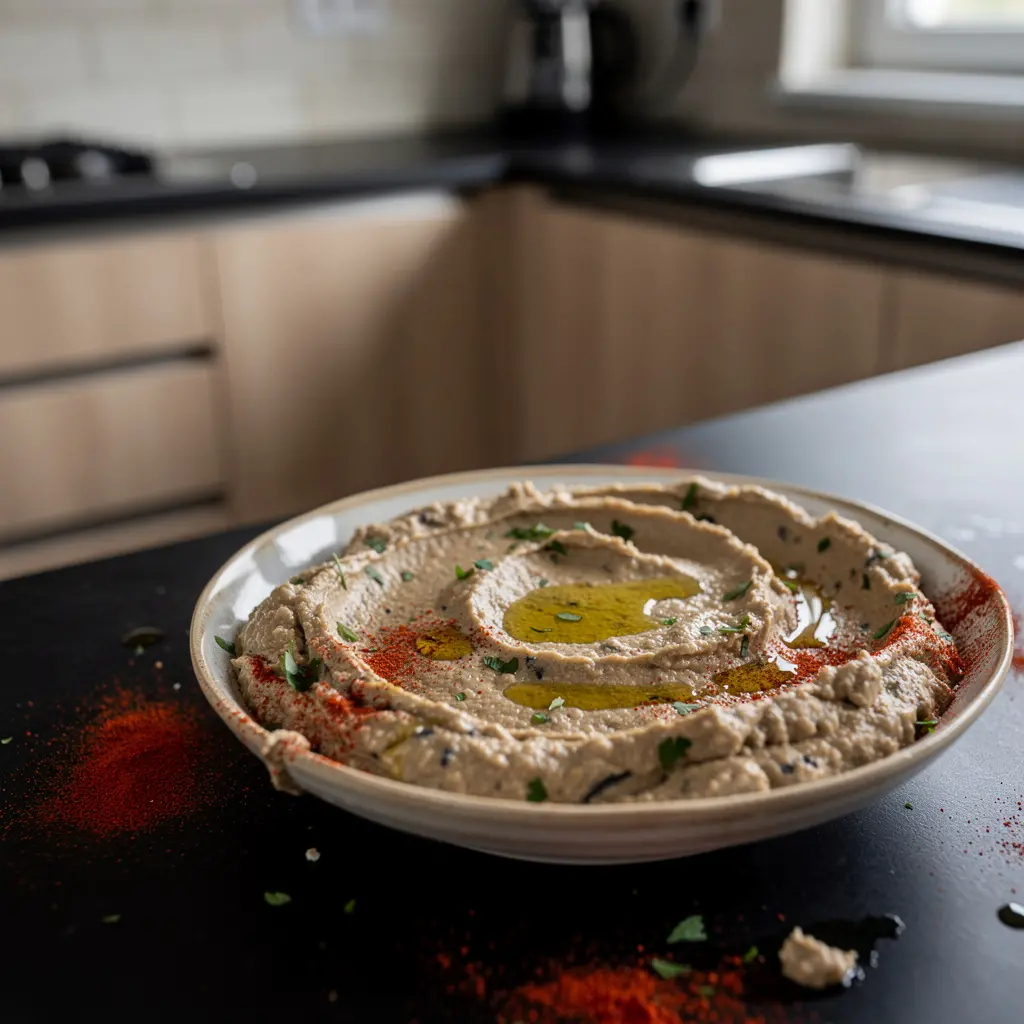 Tartinade turque d’aubergine rôtie au tahini
