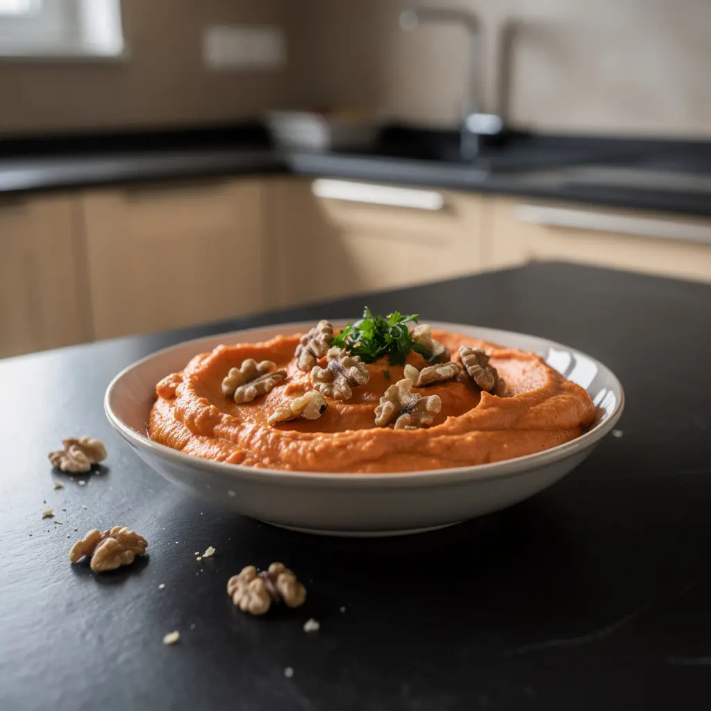 Turecka pasta z pieczonej papryki i jogurtu z orzechami