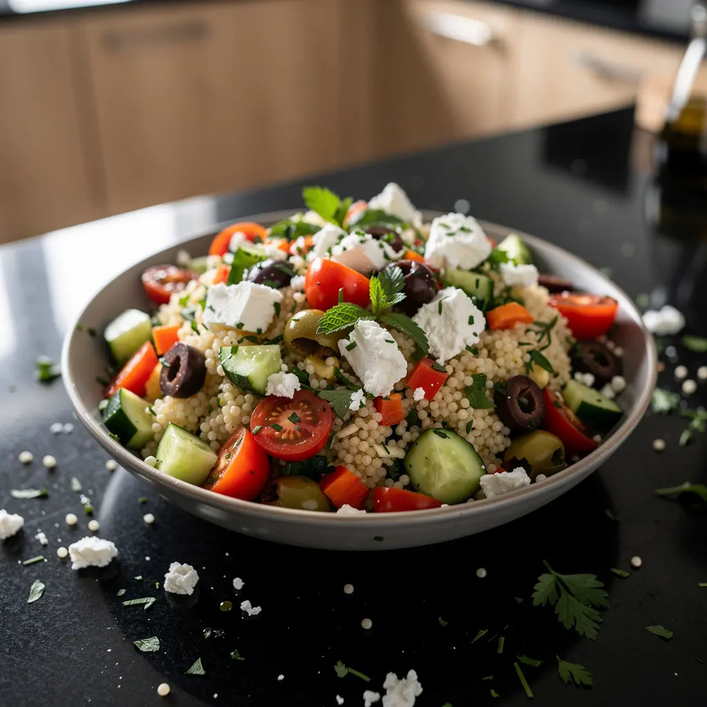 Turecka sałatka z kuskusem perłowym i warzywami