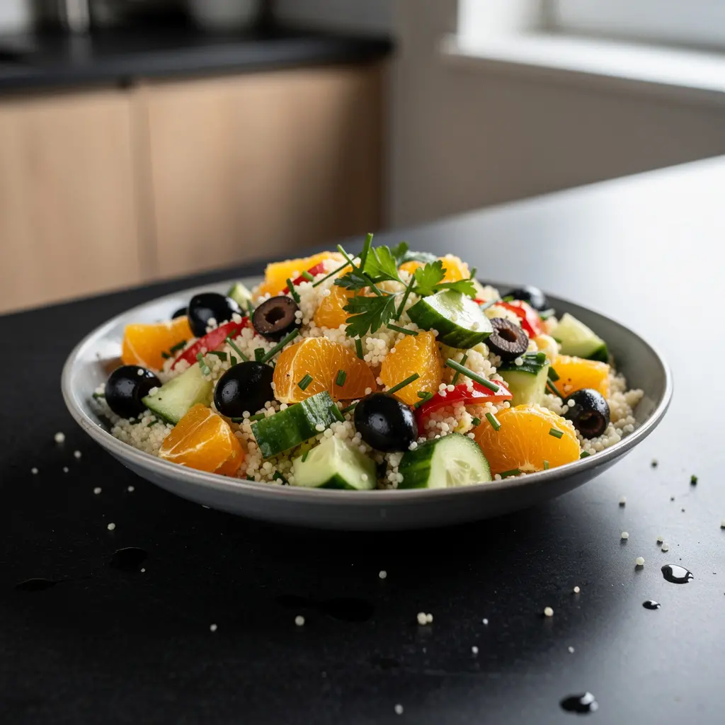 Turkish Couscous Salad with Orange and Olives