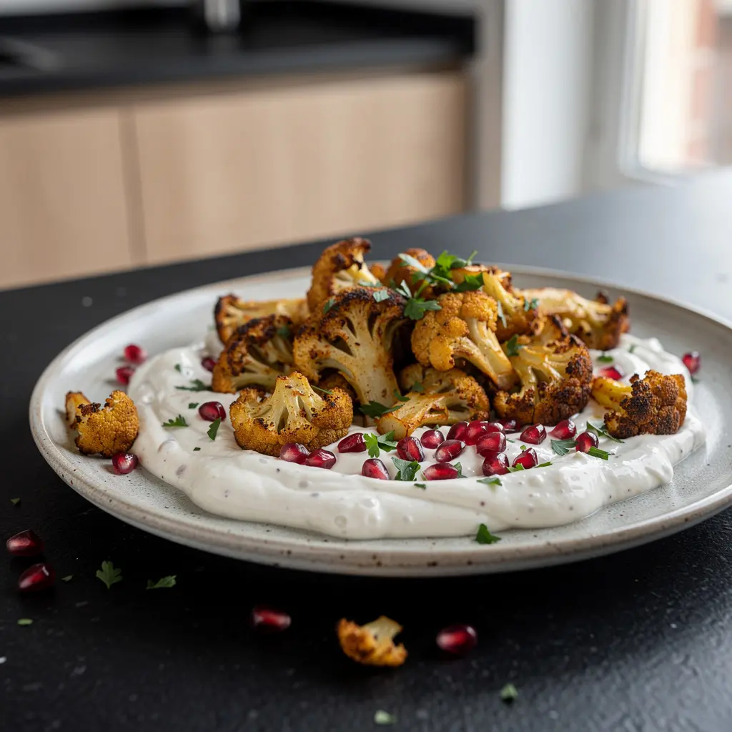 Salade turque de chou-fleur rôti au yaourt et tahini