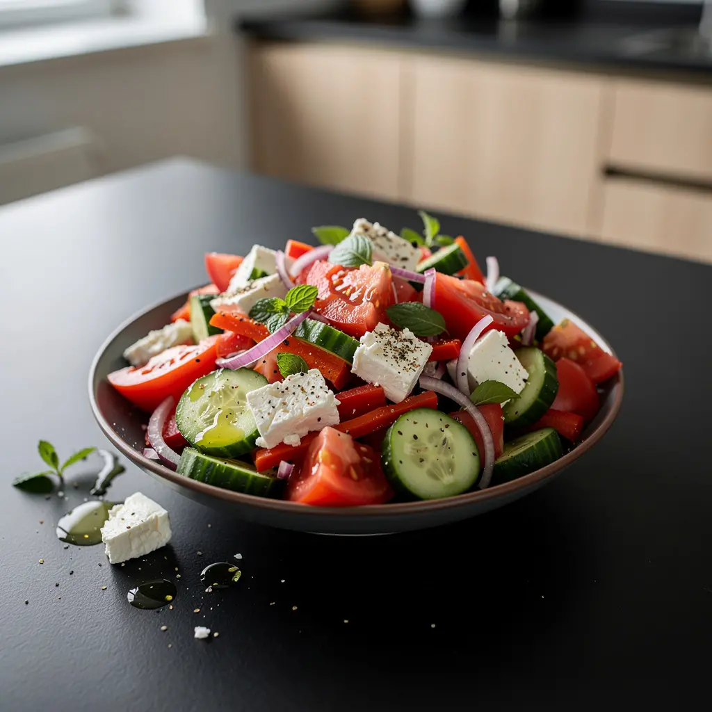 Turkish Tomato Salad with Tulum Cheese