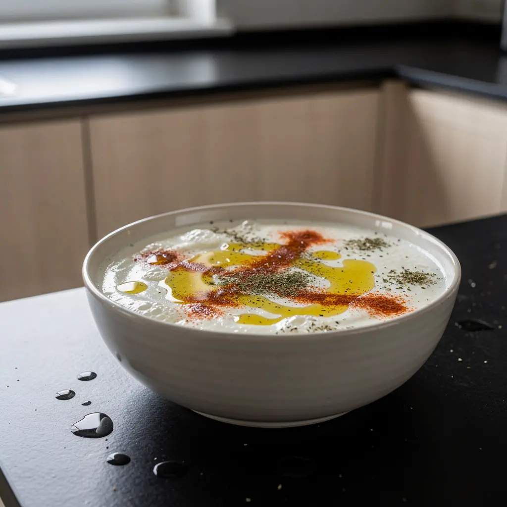 Turecka zupa z jogurtem, kaszą bulgur i miętą