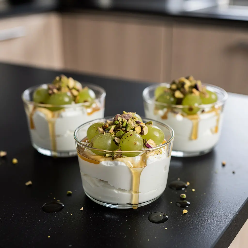 Turkish Yogurt Dessert with Pistachios and Honey