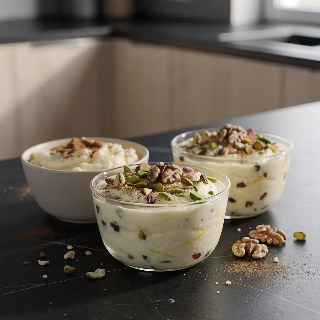 Turecki deser z kaszy manny z miodem i pistacjami