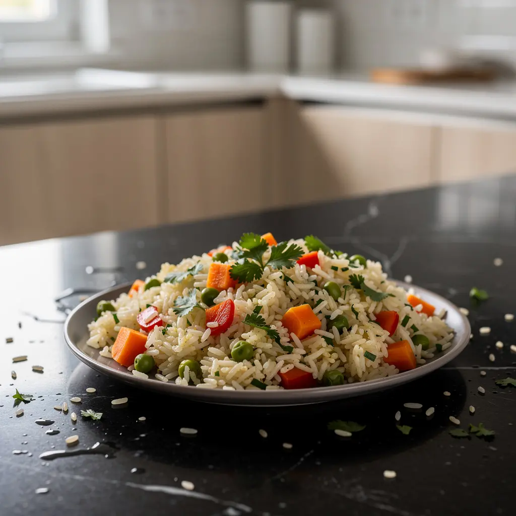 Turecki ryż z warzywami i kolendrą