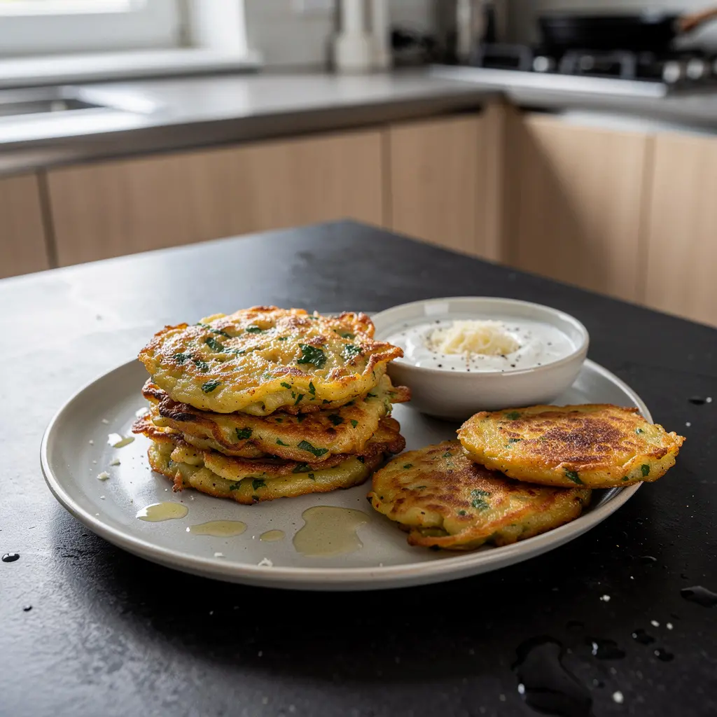 Galettes turques de pommes de terre au yaourt à l’ail