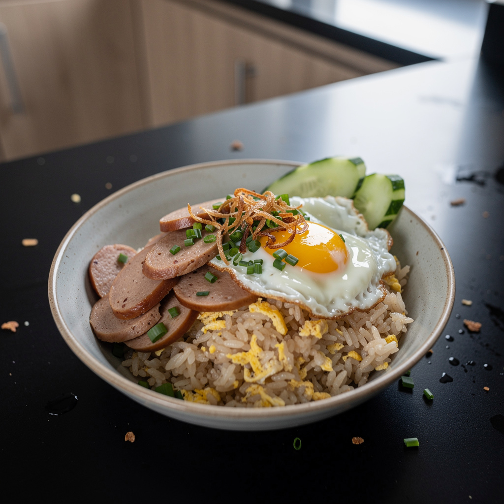 Xoi man – wytrawny kleisty ryż z kiełbasą i jajkiem