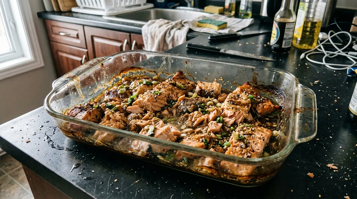 Yakisake – łosoś pieczony w sosie sojowo-maślanym