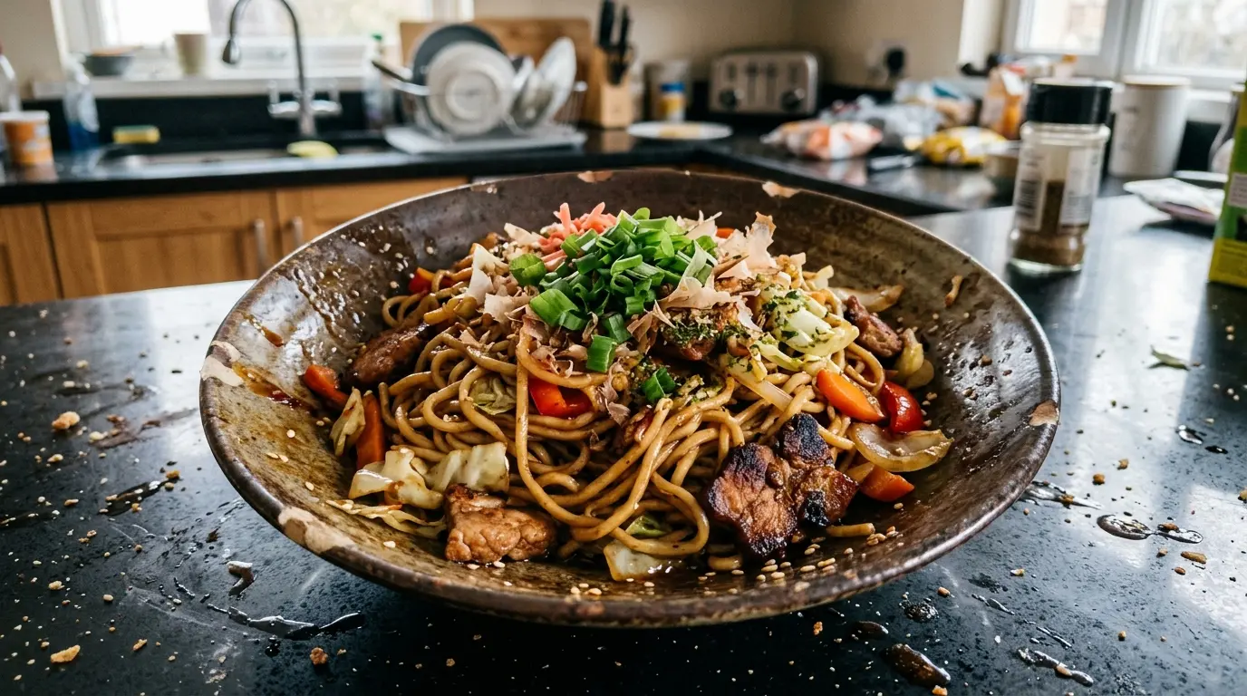 Yakisoba – Fried Noodles with Vegetables and Pork