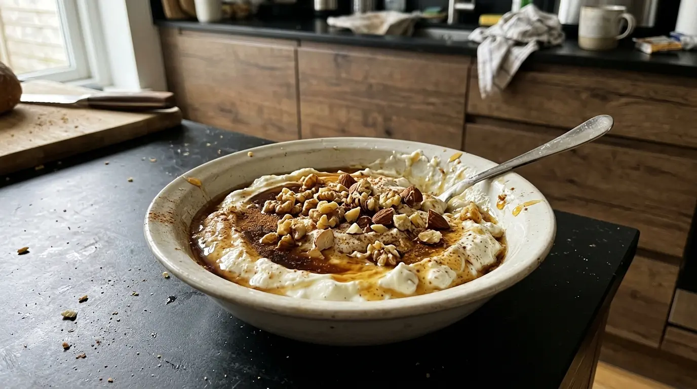 Yiaourti me meli – grecki jogurt z miodem i orzechami