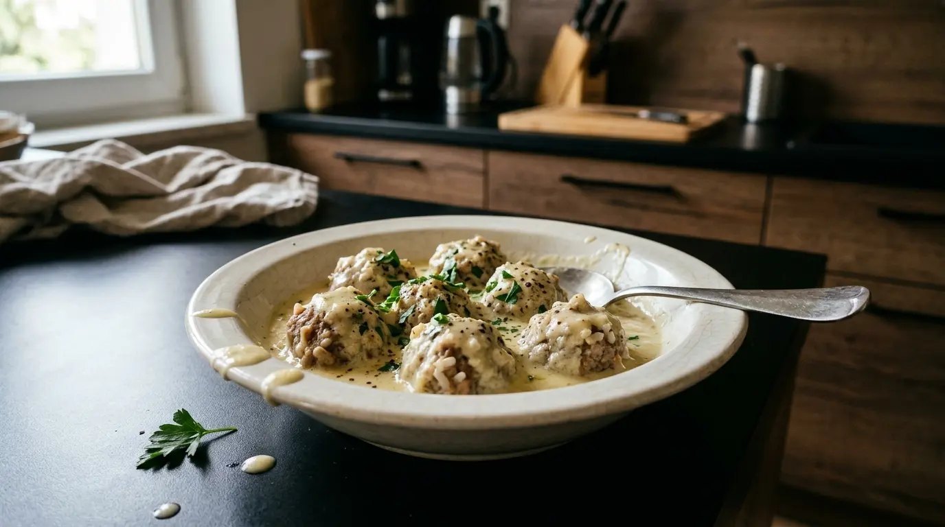 Youvarlakia avgolemono – boulettes grecques en sauce citronnée