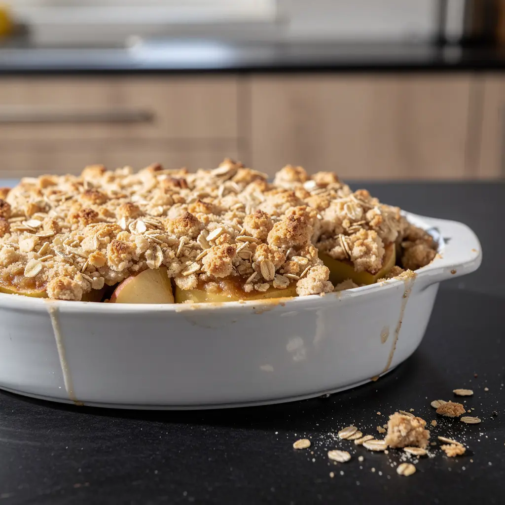 Zapiekane jabłka z kruszonką owsianą