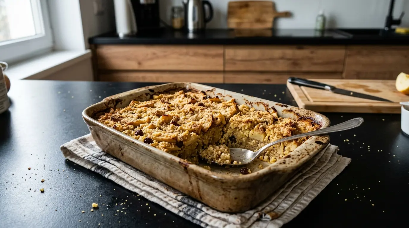 Zapiekanka z kaszy jaglanej z jabłkami i cynamonem