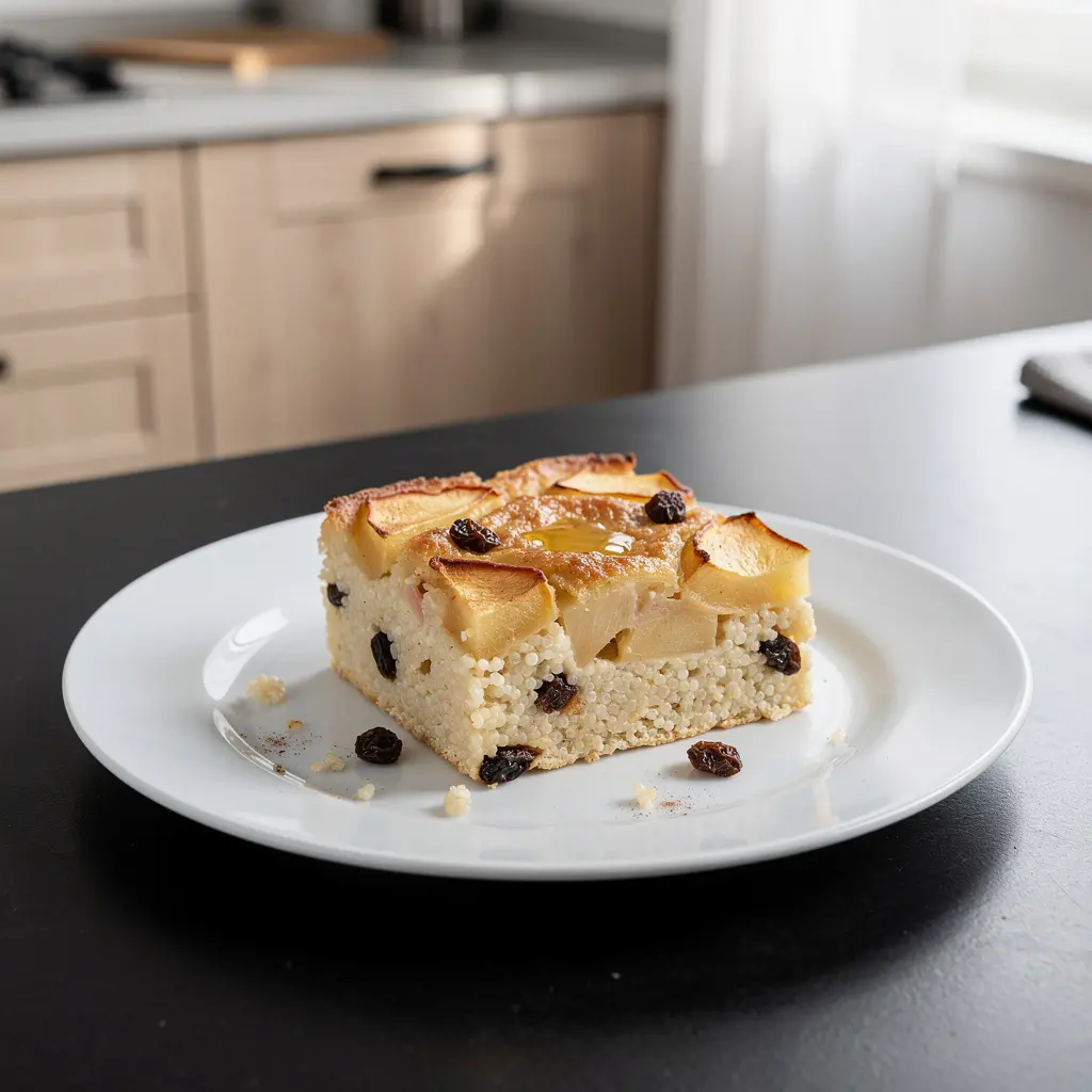 Zapiekanka z kaszy jaglanej z jabłkami i cynamonem