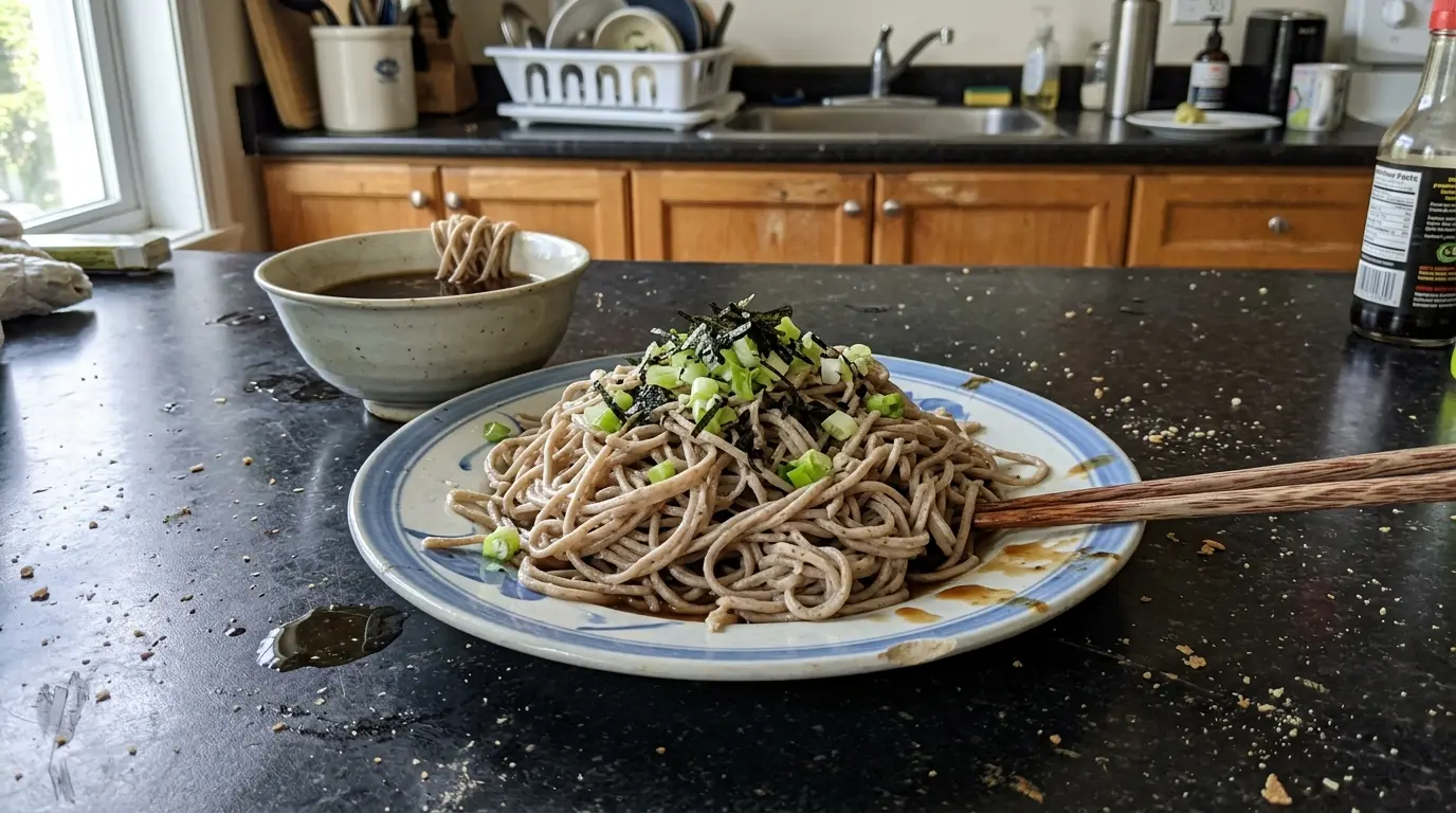 Zaru soba – chłodny makaron gryczany z sosem do maczania