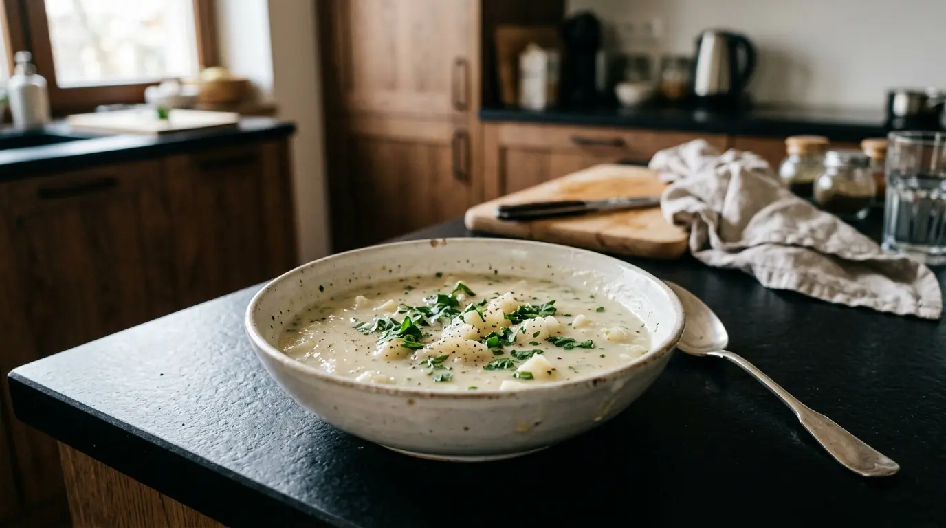 Zupa z białych warzyw z pietruszką