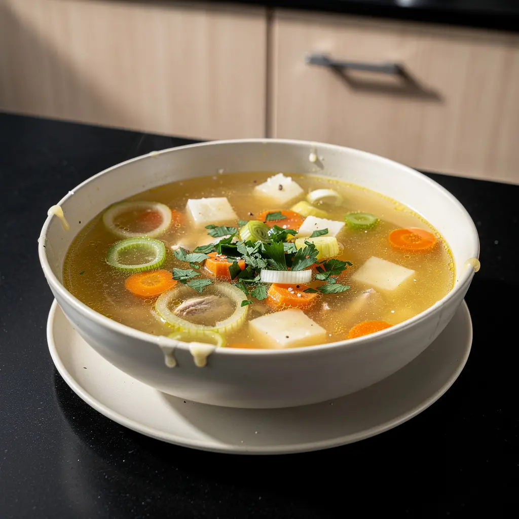 Zupa z kaszy manny z warzywami